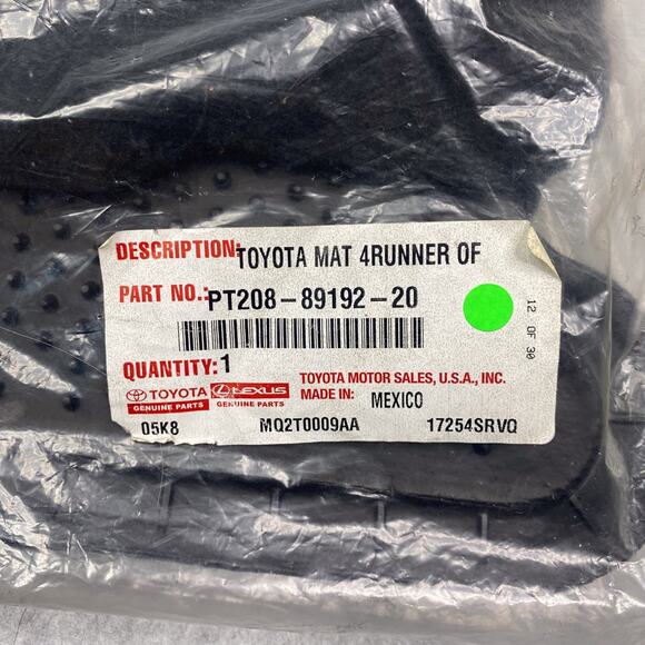 New OEM Toyota 4Runner Floor Mats 2017-2024 4pc Set TRD Off Road PT208-89192-20 - Picture 5 of 5